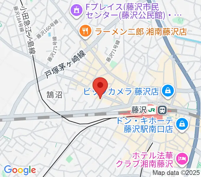 楽器屋BOWの地図