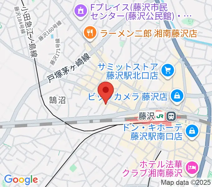 楽器屋BOWの地図