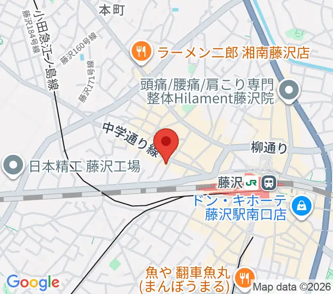楽器屋BOWの地図
