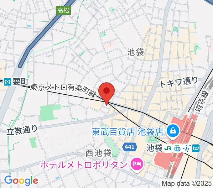 Beeボーカルスクール池袋本校の地図