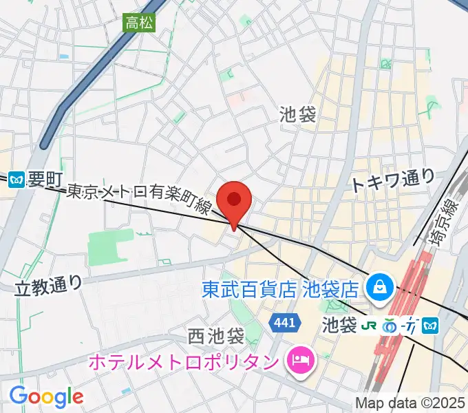 Beeボーカルスクール池袋本校の地図