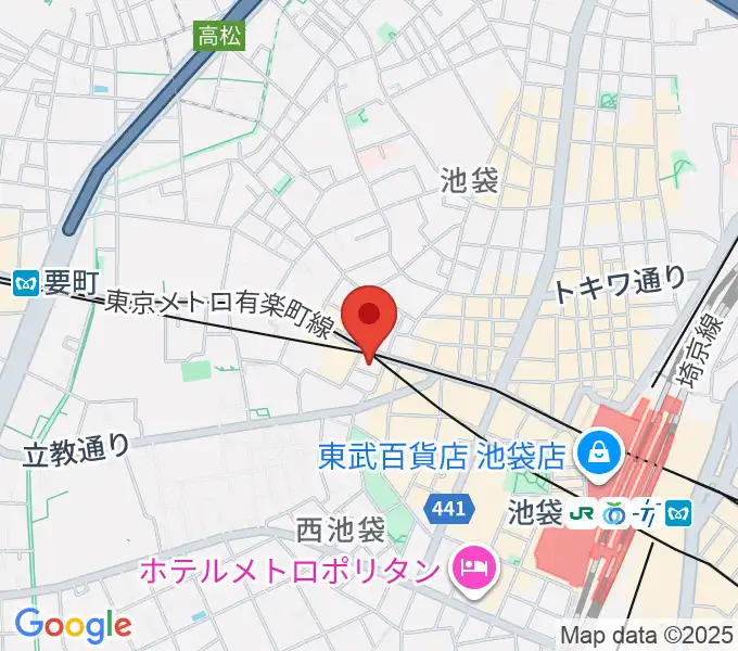 Beeボーカルスクール池袋本校の地図