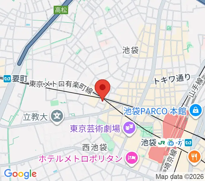 Beeボーカルスクール池袋本校の地図
