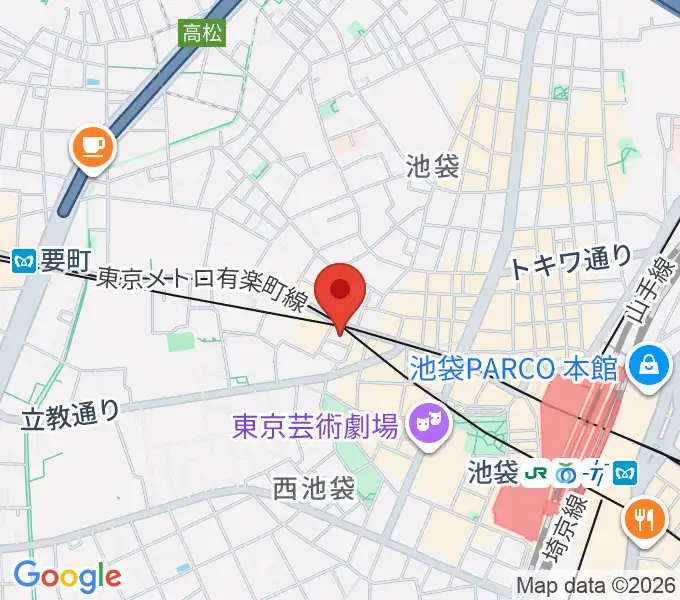 Beeボーカルスクール池袋本校の地図