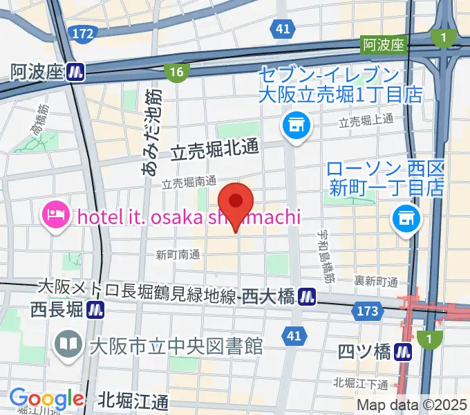 MUSICA VITA音楽教室 新町校の地図