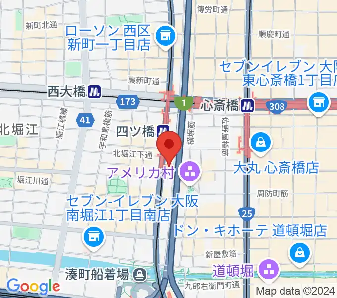 Vocal Space B 大阪四ツ橋校の地図