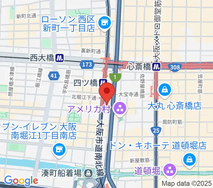 Vocal Space B 大阪四ツ橋校の地図