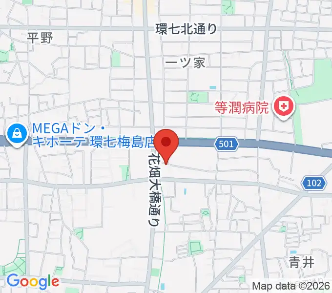 ラブピアノ教室の地図