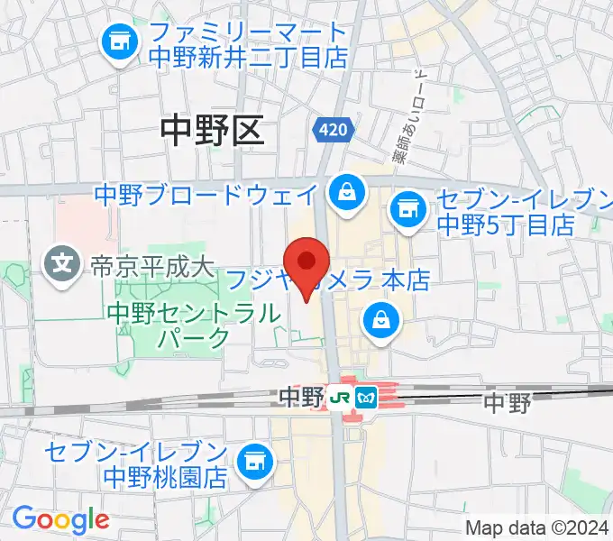 BASS ON TOP 中野サンプラザ店の地図