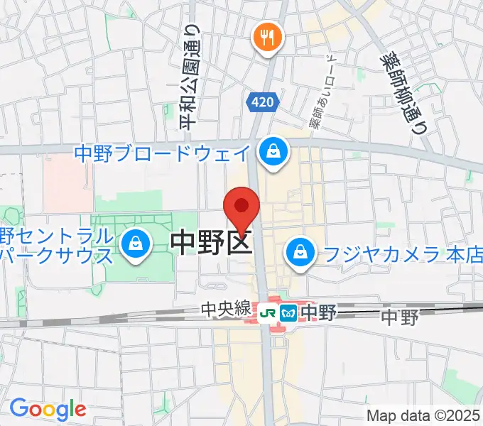 BASS ON TOP 中野サンプラザ店の地図
