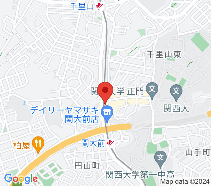 ベースオントップ吹田関大前店の場所