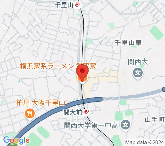 ベースオントップ吹田関大前店の地図