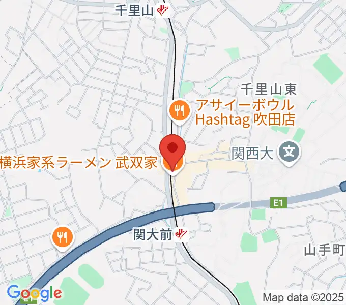 ベースオントップ吹田関大前店の地図
