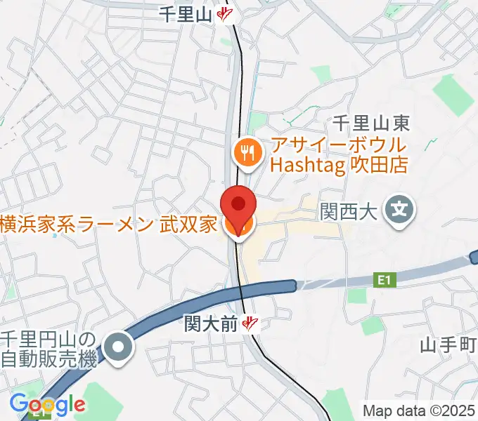 ベースオントップ吹田関大前店の地図