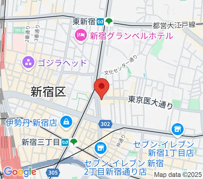 新宿SUNFACEの地図