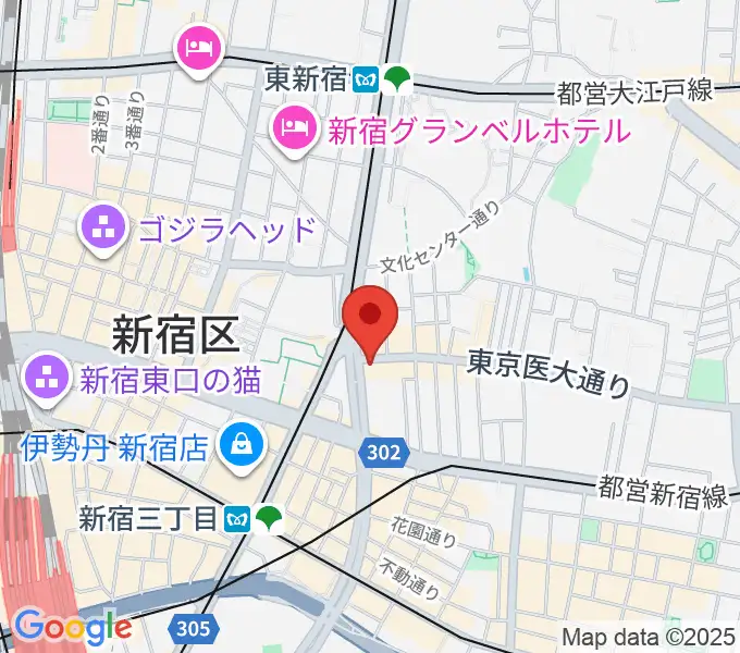 新宿SUNFACEの地図