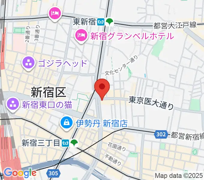 新宿SUNFACEの地図
