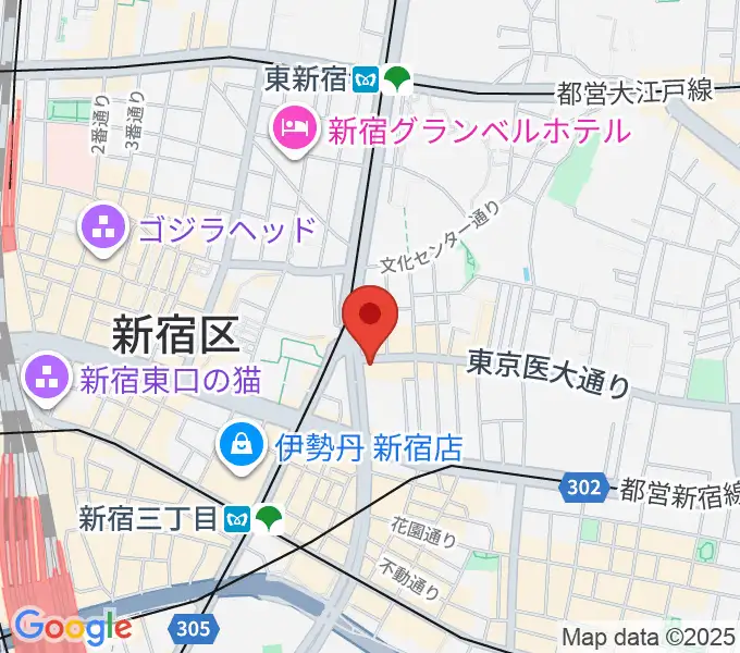 新宿SUNFACEの地図
