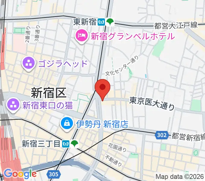 新宿SUNFACEの地図