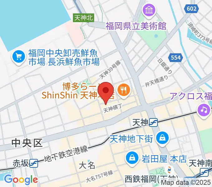 福岡アーリービリーバーズの地図