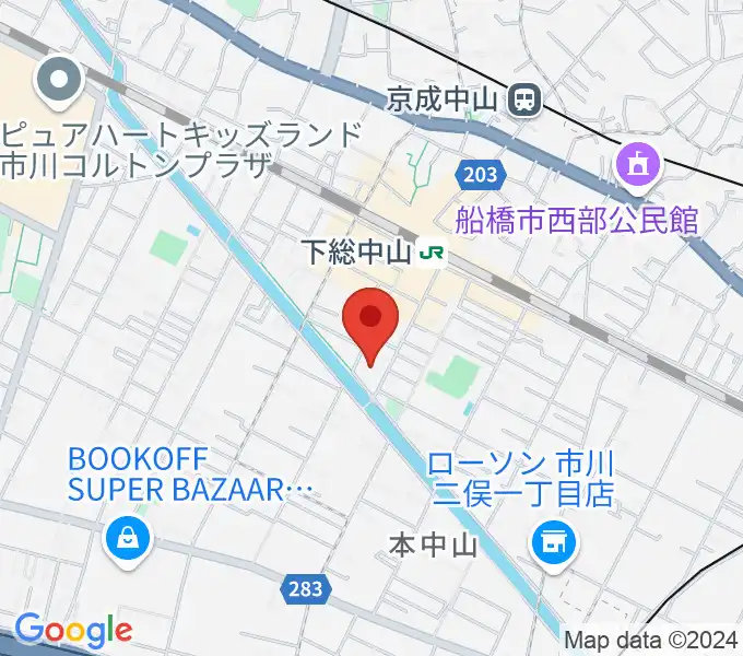 塩屋音楽教室の地図