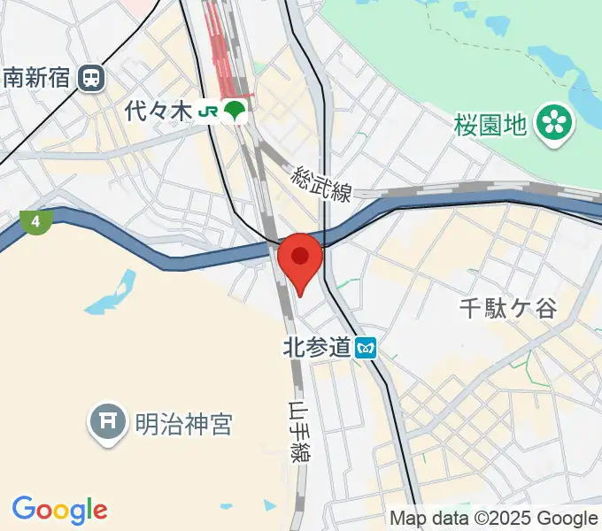 北参道ストロボカフェの地図