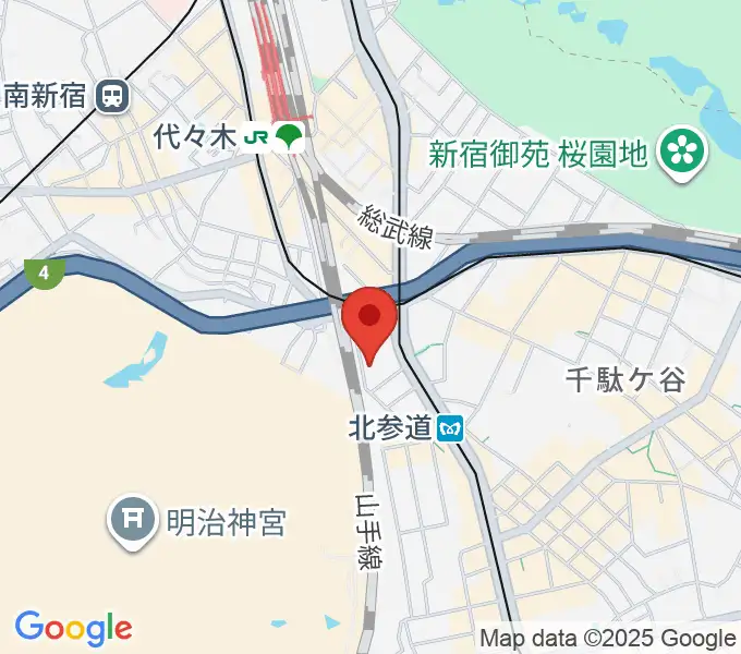 北参道ストロボカフェの地図