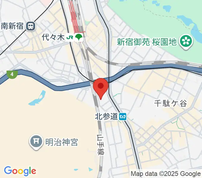 北参道ストロボカフェの地図