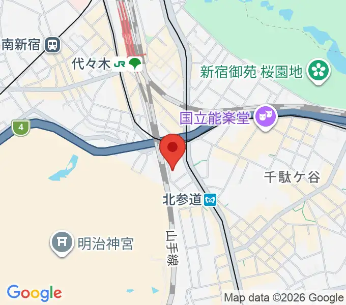 北参道ストロボカフェの地図