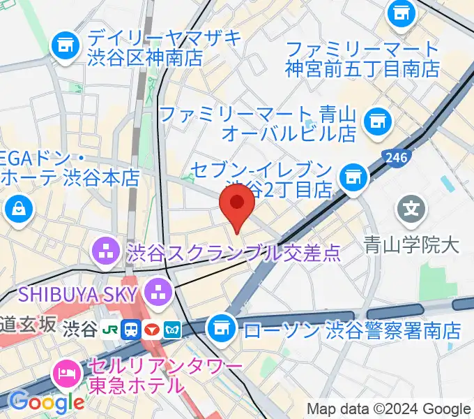 ヴォイスレッスンジャスの地図