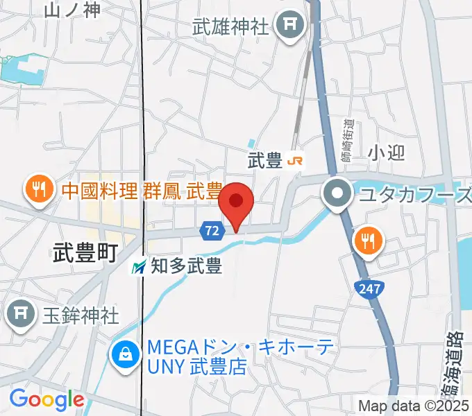 モリシタ楽器の地図