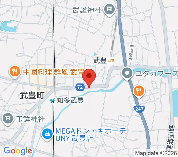 モリシタ楽器の地図