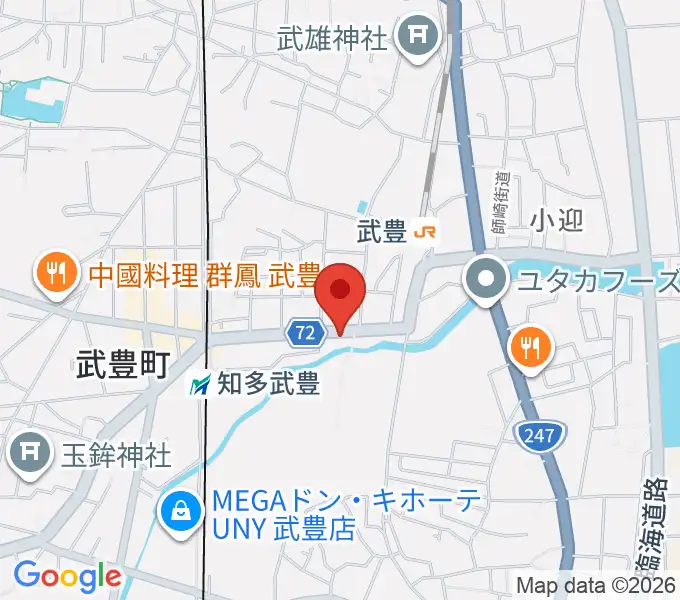 モリシタ楽器の地図