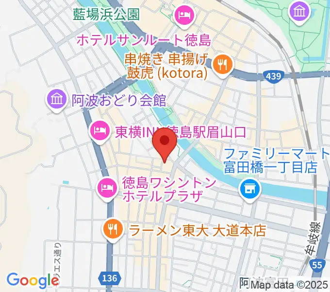 徳島CROWBARの地図
