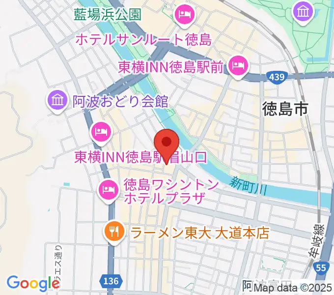 徳島CROWBARの地図