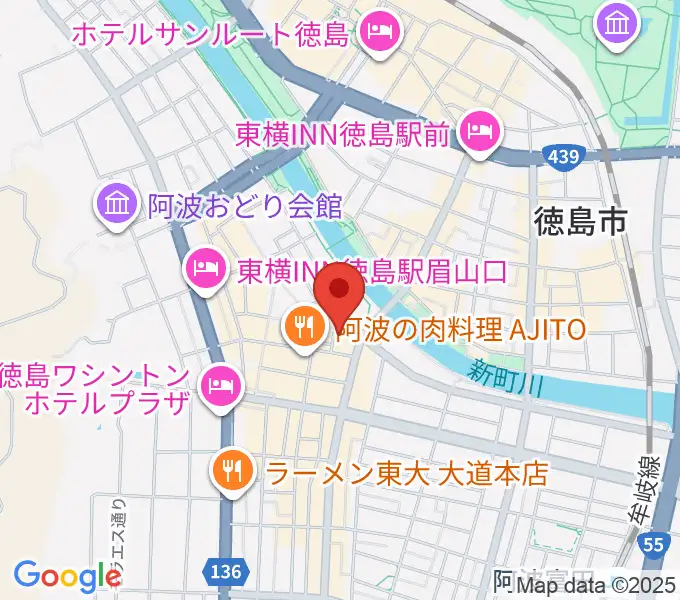徳島CROWBARの地図