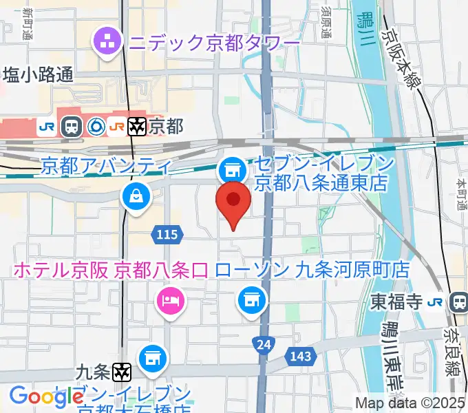京都スタジオウェーブの地図