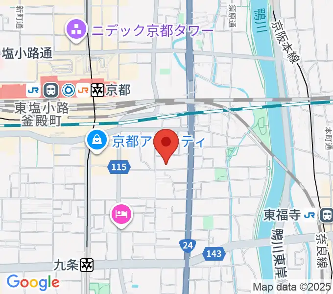 京都スタジオウェーブの地図