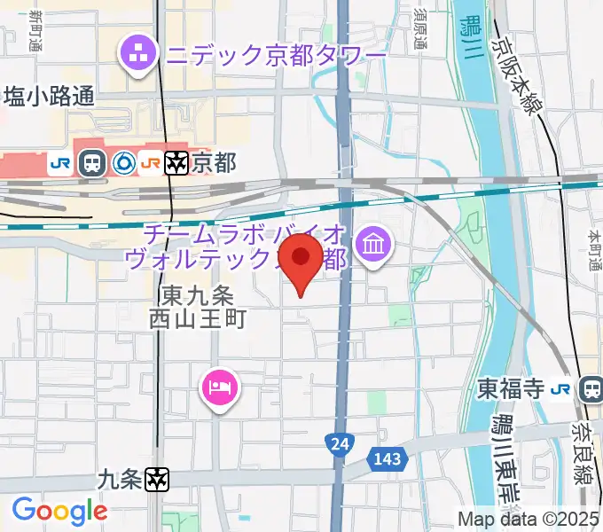 京都スタジオウェーブの地図