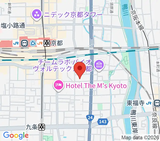 京都スタジオウェーブの地図