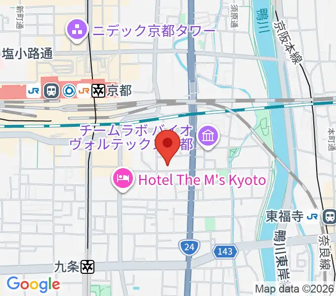京都スタジオウェーブの地図