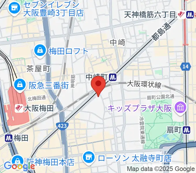 スタジオ246 OSAKAの地図