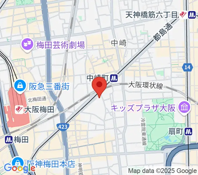 スタジオ246 OSAKAの地図