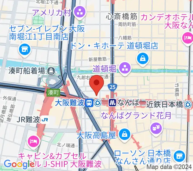 スタジオ246なんばの地図