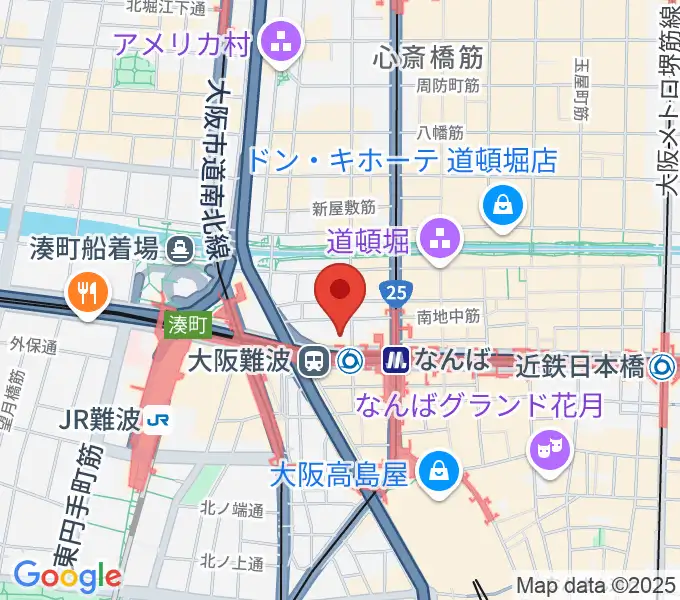 スタジオ246なんばの地図