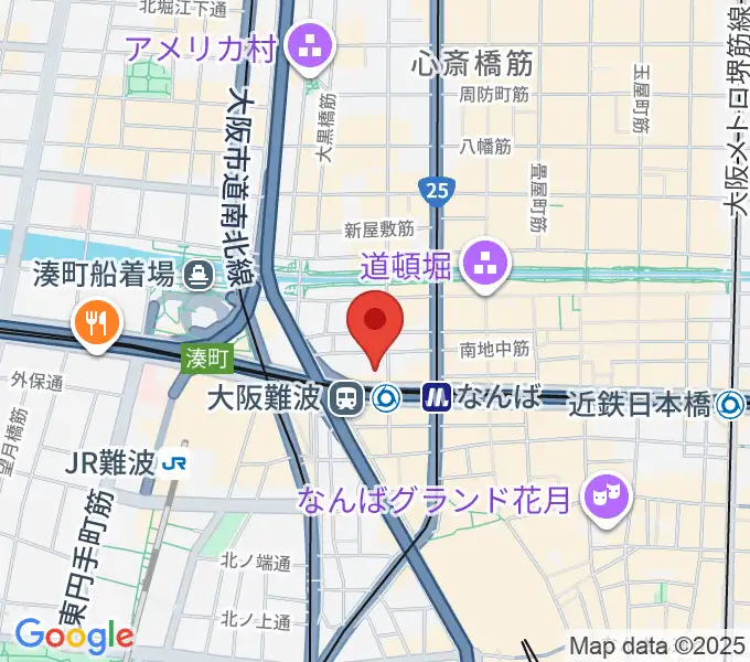 スタジオ246なんばの地図