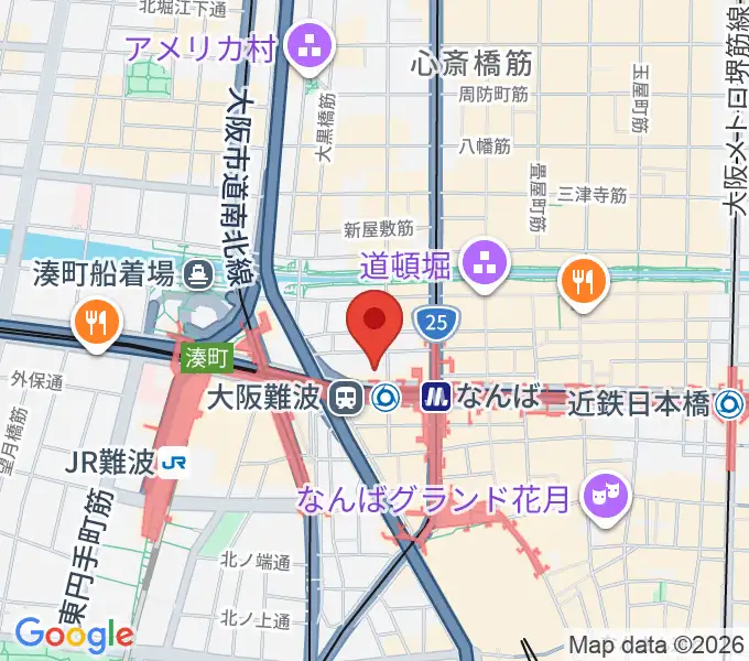 スタジオ246なんばの地図