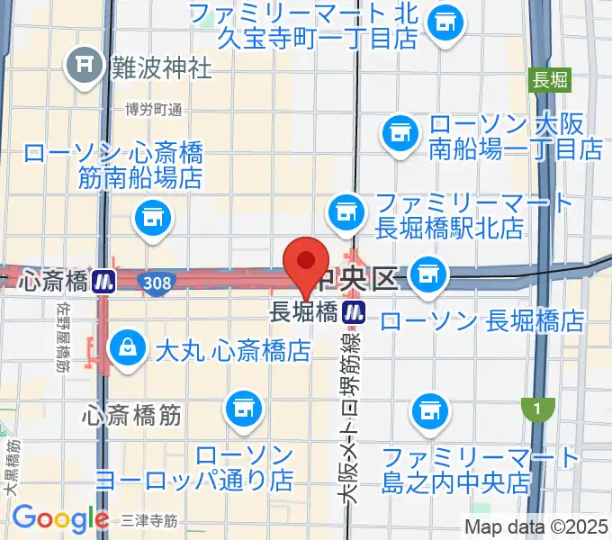 スタジオ246心斎橋の地図