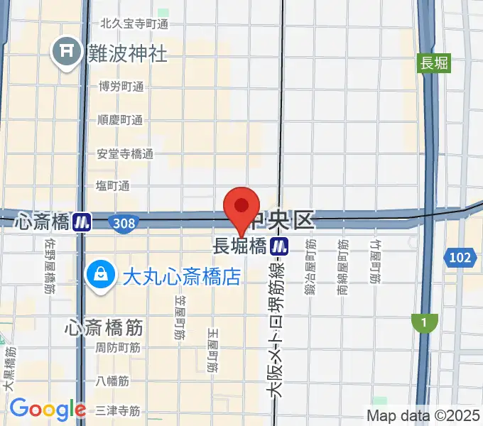 スタジオ246心斎橋の地図