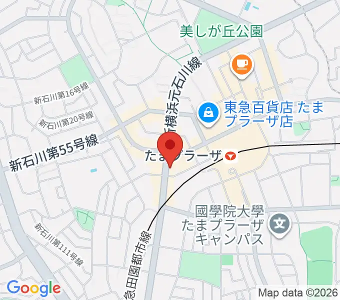 グレースハープ横浜たまプラーザ店の地図